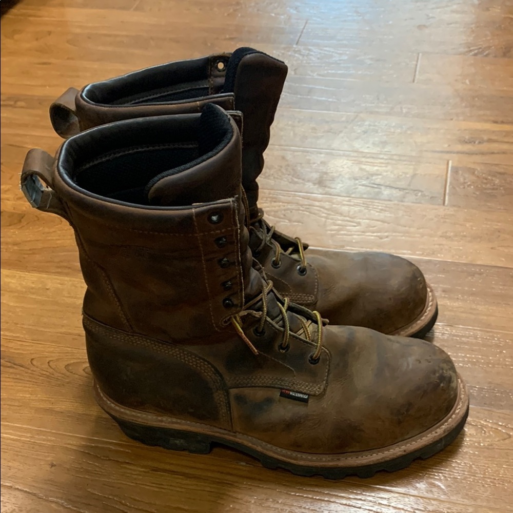 Red Wing Loggermax Waterproof Leather Vibram Work Boots